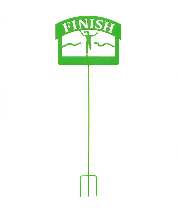 Finish Girl Yard Stake