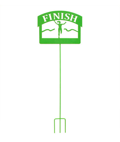 Finish Girl Yard Stake